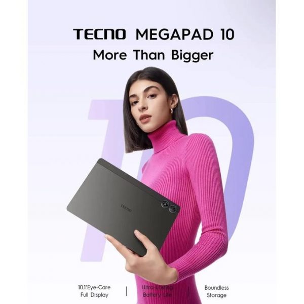 Tecno Tablette Megapad 10 - 256Go - Ram 4Go - Ecran 10,1" pouces - Batterie 7000 mAh – Image 4