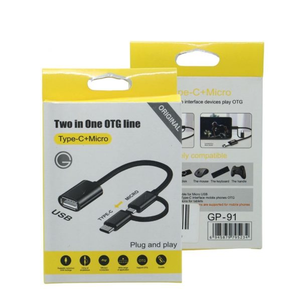 CABLE ADAPTATEUR OTG 2 IN 1 – Image 2