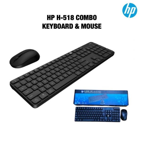 Clavier avec Souris sans Fil HP H-518 – Image 2