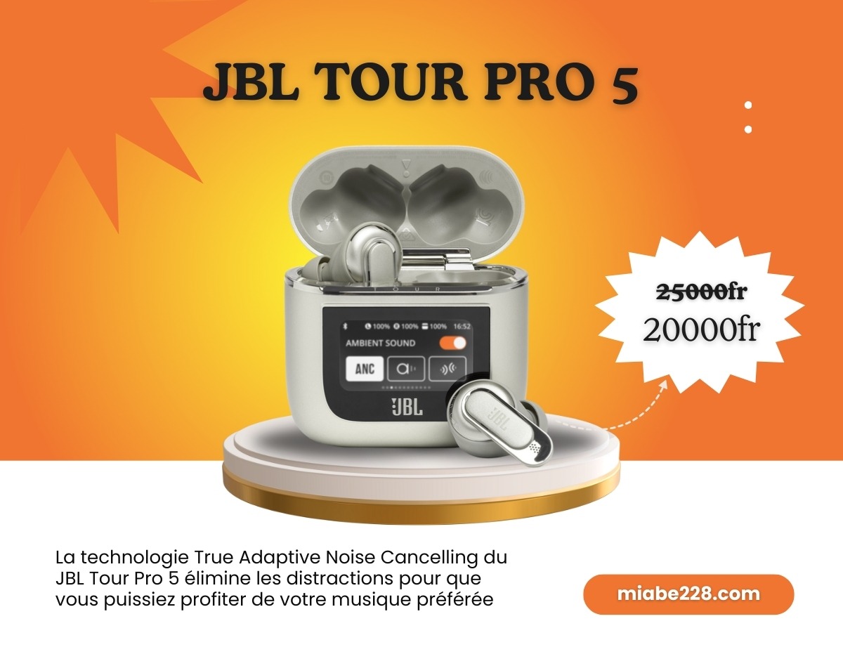 The JBL Tour Pro 2’s True Adaptive Noise Cancelling technology tunes out distractions so you can enjoy your favorite audio—or even the sound of silence—all powered by legendary JBL Pro Sound and i (1)